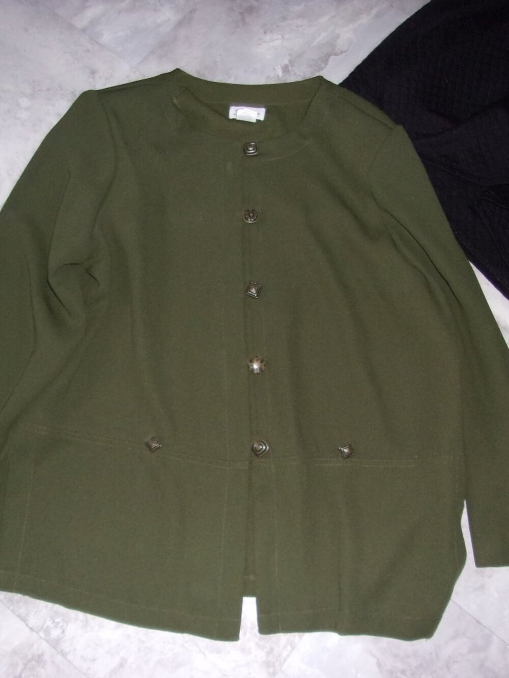 vintage large size 12  jacket career blazer coat womens work wear green